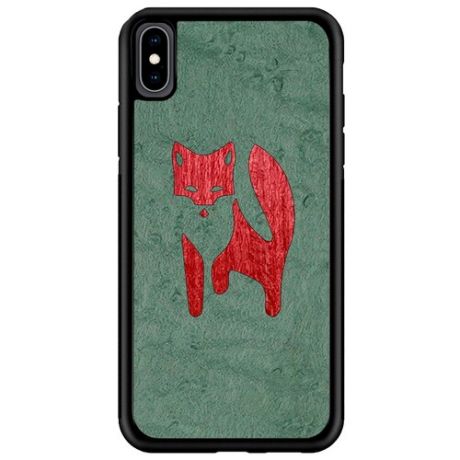 Чехол Timber&Cases для Apple iPhone X/XS, TPU, WILD collection - Хитрость леса/Лиса (Клен птичий глаз - Красный Кото)