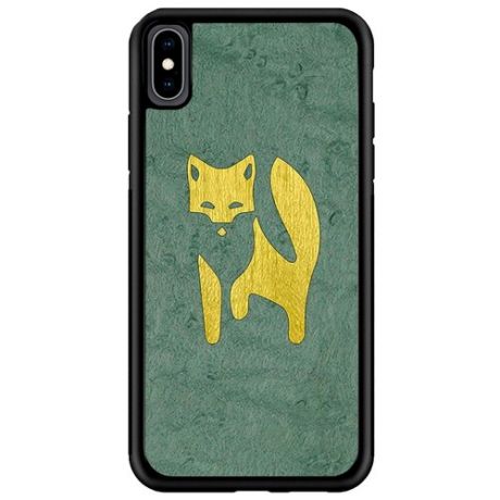 Чехол Timber&Cases для Apple iPhone X/XS, TPU, WILD collection - Хитрость леса/Лиса (Клен птичий глаз - Желтый Кото)