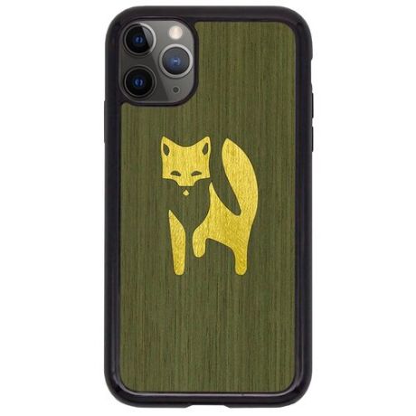 Чехол Timber&Cases для Apple iPhone 11 Pro, TPU, WILD collection - Хитрость леса/Лиса (Зеленый - Желтый Кото)