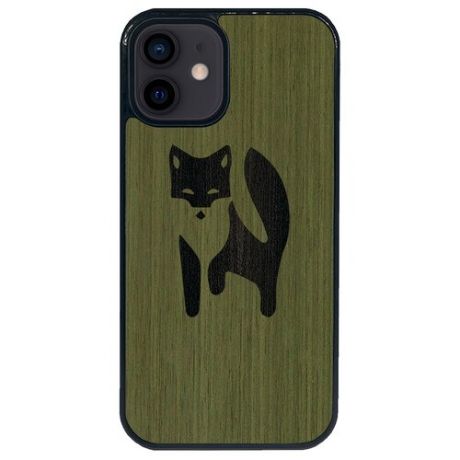 Чехол Timber&Cases для Apple iPhone 12 Mini, TPU, WILD collection - Хитрость леса/Лиса (Зеленый Кото - Эвкалипт)