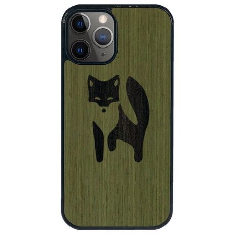 Чехол Timber&Cases для Apple iPhone 12/12 Pro, TPU, WILD collection - Хитрость леса/Лиса (Зеленый Кото - Эвкалипт)