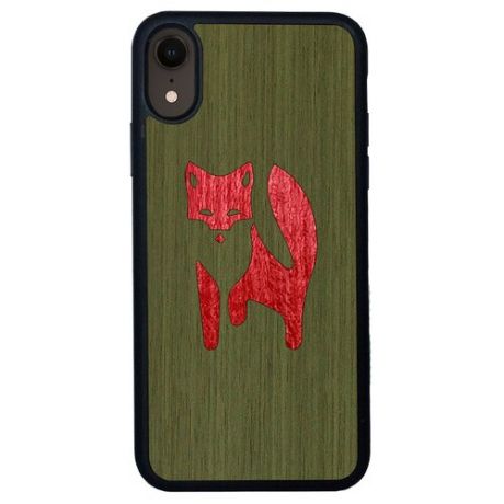 Чехол Timber&Cases для Apple iPhone XR, TPU, WILD collection - Хитрость леса/Лиса (Зеленый - Красный Кото)