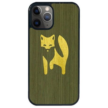 Чехол Timber&Cases для Apple iPhone 12 Pro Max, TPU, WILD collection - Хитрость леса/Лиса (Зеленый - Желтый Кото)