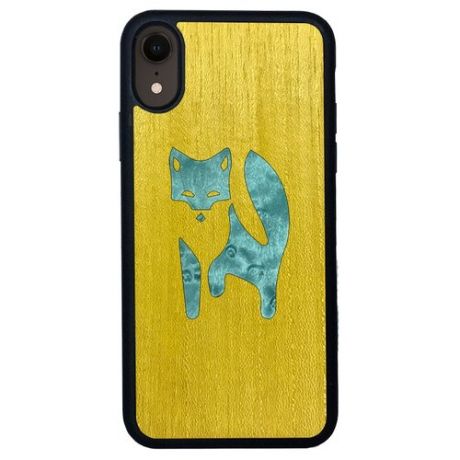 Чехол Timber&Cases для Apple iPhone XR, TPU, WILD collection - Хитрость леса/Лиса (Желтый Кото - Клен птичий глаз)