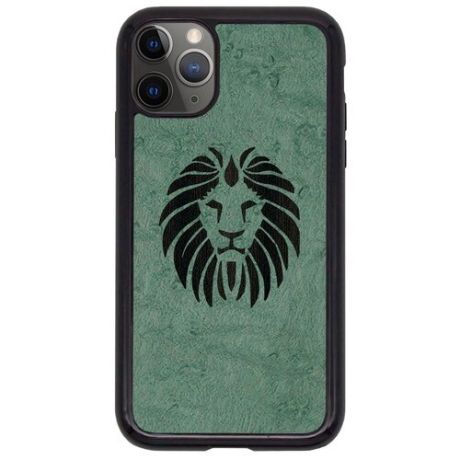 Чехол Timber&Cases для Apple iPhone 11 Pro, TPU, WILD collection - Царь зверей/Лев (Клен птичий глаз - Эвкалипт)