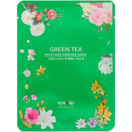 Eyenlip Moisture Essence Mask Green Tea тканевая маска с экстрактом зелёного чая, 25 мл