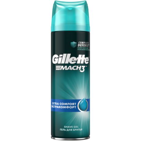 Гель для бритья MACH3 Complete Defense успокаивающий кожу Gillette, 75 г, 75 мл