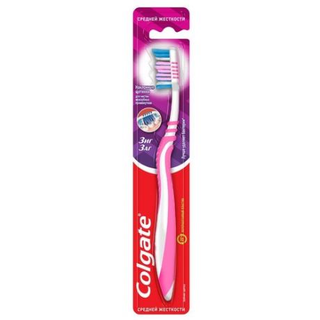 Зубная щетка Colgate Зиг Заг средней жесткости, зеленый