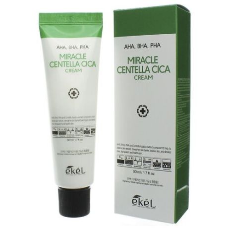 Ekel Miracle Centella Cica Cream (AHA, BHA, PHA) крем с кислотами 50 мл