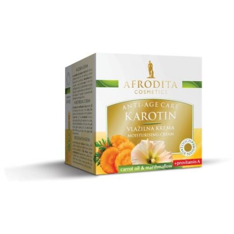 Крем для лица антивозрастной с витамином А увлажняющий KAROTIN, Afrodita Cosmetics, Словения, 50мл