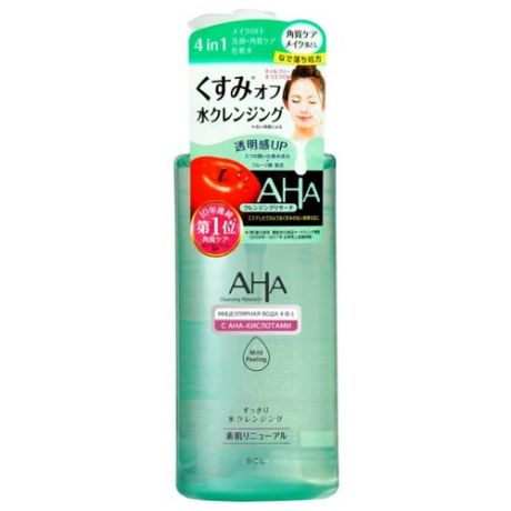 BCL AHA Мицеллярная вода для снятия макияжа и умывания 4-в-1 с фруктовыми кислотами для сухой и чувствительной кожи, 300 мл