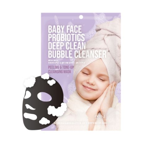 NO:HJ Baby Face Probiotics Deep Clean Bubble Cleanser Peeling & Tone-Up Очищающая пузырьковая маска с пробиотиками для отшелушивания и осветления
