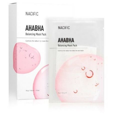 Nacific AHABHA Balancing Mask Pack Балансирующая маска с AHA и BHA кислотами, 1шт.