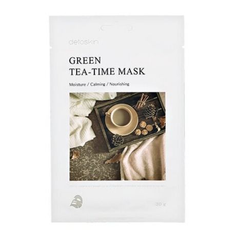 Detoskin GREEN TEA-TIME MASK Тканевая маска с экстрактом зеленого чая