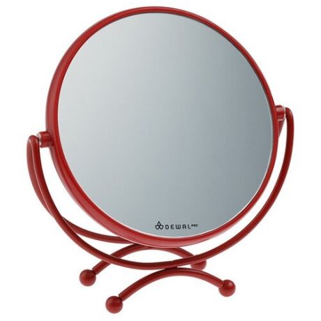 Зеркало DEWAL , в красной оправе, пластик/металл, 18,5 х 19 см DEWAL MR-MR-320red