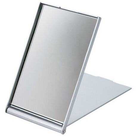 Зеркало косметическое DEWAL, пластик, серебристое, складное 7,5х 5см DEWAL MR- MR-9M404