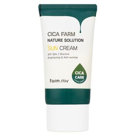 FarmStay Cолнцезащитный крем c центеллой азиатской SPF50 PA++++ Cica Farm Nature Solution Sun Cream, 50 гр