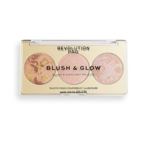 REVOLUTION Набор для лица 3 В 1 Blush & Glow, peach glow