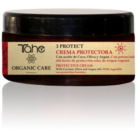 Tahe ORGANIC CARE SOLAR- 3 PROTECT PROTECTIVE CREAM Солнцезащитная маска тройного действия для всех типов волос 300 мл.