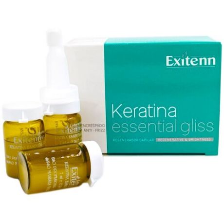 Exitenn Жидкий кератиновый комплекс для восстановления структуры волос "Keratina Essential Gliss", 12 шт