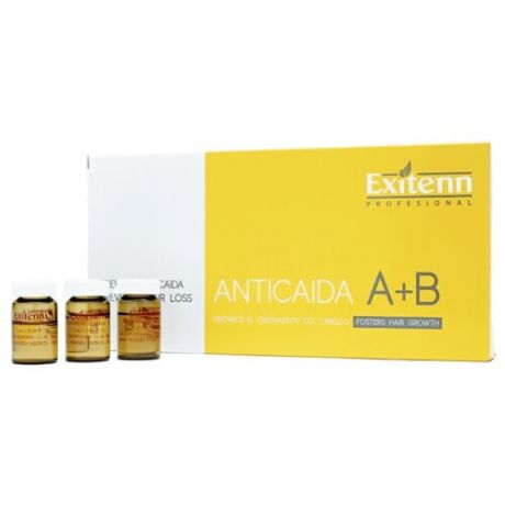 Exitenn Термоактивный комплекс от выпадения волос с витаминами А и В "Tratamiento Capilar A+B", 10 шт