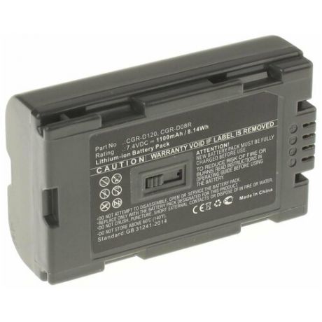 Аккумулятор iBatt iB-B1-F351 1050mAh для Hitachi, Panasonic CGA-D54S, CGR-D28S, CGR-D08R, CGA-D54, CGR-D08S, CGP-D28S, CGA-D53SE,