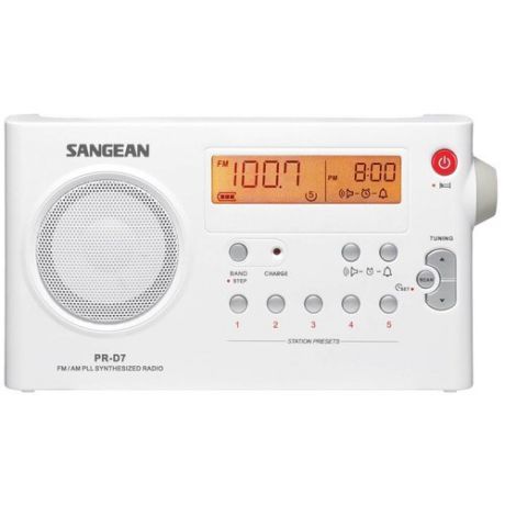 Радиобудильник Sangean PR-D7 white
