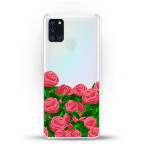 Силиконовый чехол Розы на Samsung Galaxy A21s