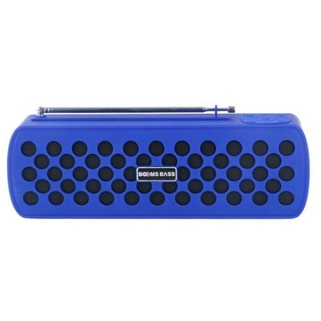 Беспроводная портативная bluetooth (блютус) колонка с функицей FM радиоприеник, Booms Bass L10 / Синий