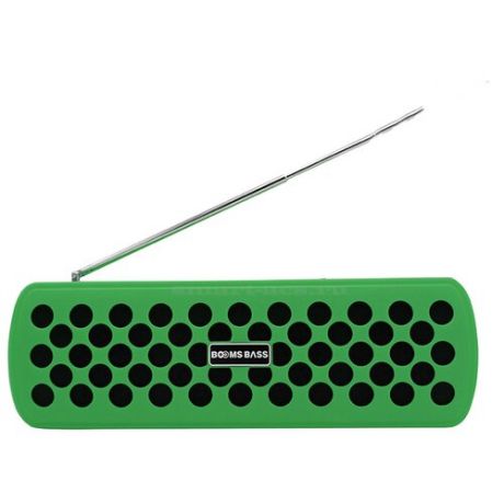 Беспроводная портативная bluetooth (блютус) колонка с функицей FM радиоприеник, Booms Bass L10 / Зеленый