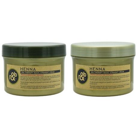 R&B - Комплекс для выпрямления волос Henna Spa Therapy Magic Straight Cream, 500мл+500мл