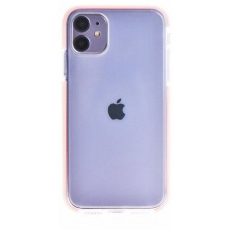 Чехол накладка iPhone 11 6.1" Gurdini силикон противоударный розовый