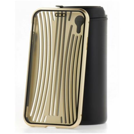 Чехол на iPhone XR Kruche Metal Suitcase Gold