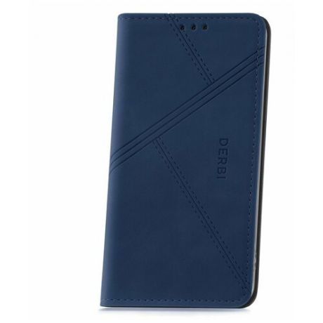 Чехол книжка для Samsung Galaxy A21S Derbi Open Book-5 Dark Blue / чехол книжка на телефон / противоударный чехол / чехол с подставкой / защитный чехол / чехол с защитой экрана / чехол трансформер / чехол с магнитом / защита 360 / чехол с отделением для карт и визиток / фирменный чехол / чехол на телефон / эко кожанный чехол на телефон / магнитный чехол / чехол для телефона / магнитная книжка / чехол на самсунг / чехол для самсунга / чехол гелакси / галакси