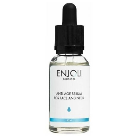 Enjoli, Антивозрастная сыворотка-сияние для лица и зоны декольте с пептидами, витамином Е и гиалуроновой кислотой, 30 мл