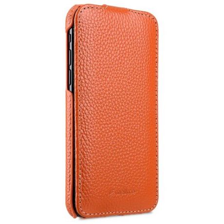 Кожаный чехол флип Melkco для Apple iPhone 12 mini (5.4") - Jacka Type, оранжевый