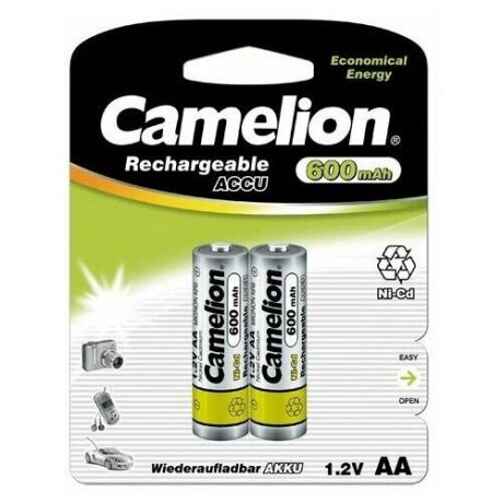 Аккумулятор бытовой Camelion R6 AA BL2 NI- CD 600mAh