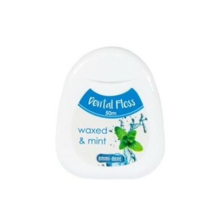 Вощеная нить Emmi- dent Dental Floss мята, 50 м