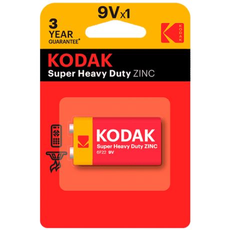 Батарейка Kodak Extra Крона 6f22 BL1 Heavy duty 9V