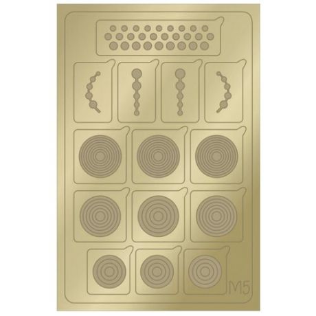 Aeropuffing Metallic Stickers №M05 Gold - металлизированные наклейки для ногтей