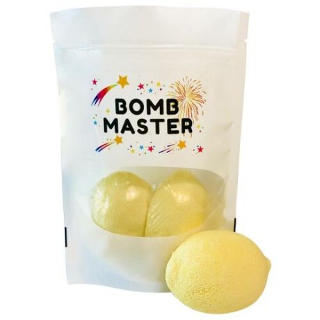 Набор 3 фигурных бурлящих бомбочки для ванн гейзер "Лимончики", Bomb Master, 250 г.