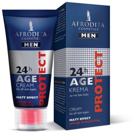 Крем для лица антивозрастной для мужчин Mеn 24h anti-age, Afrodita Cosmetics, Словения, 50мл