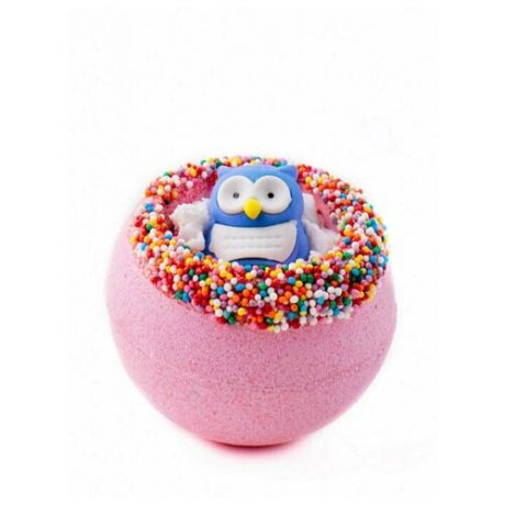 Бомбочка для ванны. Бурлящий шар с игрушкой "Совёнок", гейзер шарик 290г шипучка для ванны
