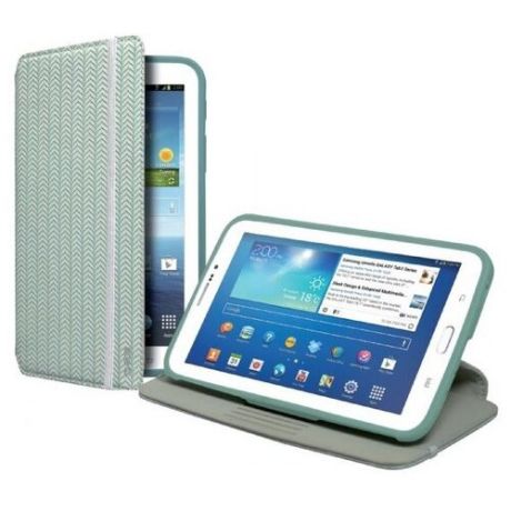 Чехол-книжка с подставкой для планшета Samsung Galaxy TAB 3 7.0 "Book Hammer" с рельефным 3D-тиснением, бирюзовый