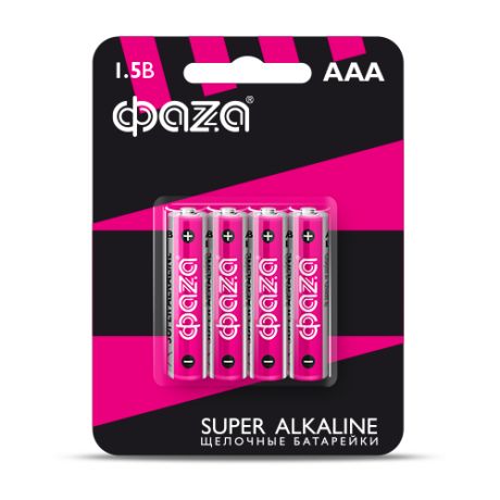 Батарейка ФАZA AAA/LR03 Super Alkaline, 4 шт.