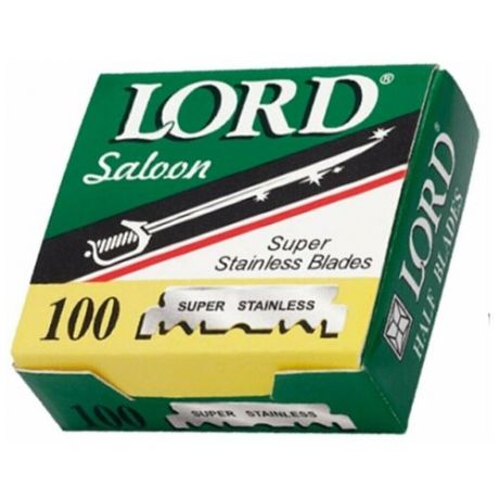 LORD Saloon Super Stainless Single Edge Blades / Сменные лезвия для бритья (половинки), 100 шт