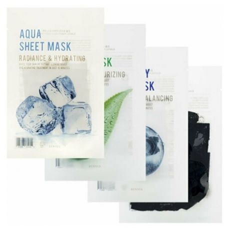 Набор тканевых масок Eunyul, 4 шт, "Успокаивающий эффект для жирной кожи"