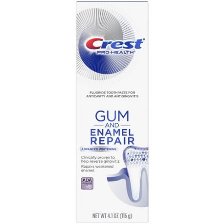 Crest Pro-Health Gum And Enamel Repair Advanced Whitening – Лечебная зубная паста 116 грамм