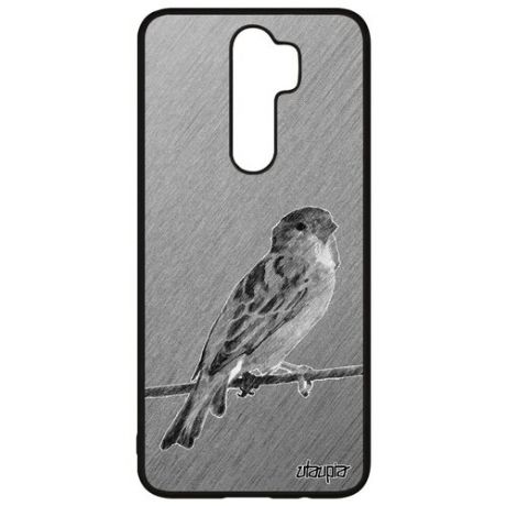 Защитный чехол для смартфона // Xiaomi Redmi Note 8 Pro // "Воробей" Птичка Маленький, Utaupia, розовый