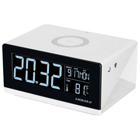 Беспроводное зарядное устройство с часами Momax Q.Clock QC1 (White)